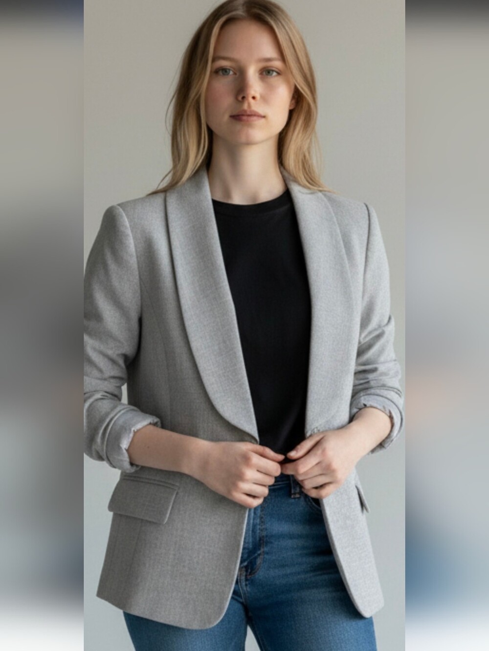 Gianni Bini Light Gray Women's Blazer Size 6